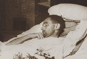 Egon Schiele on his deathbed, 1918